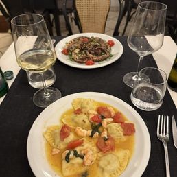 Fish Ravioli with Shrimp