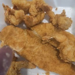 Fried flounder and shrimp Fried flounder and shrimp