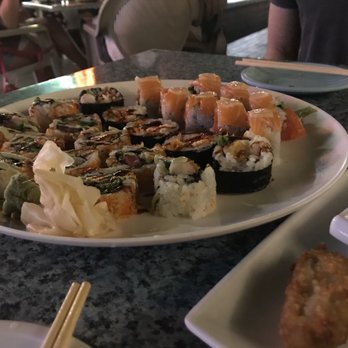 Origami Sushi Bar - Three Sushi rolles & fried oysters - Sushi Bars Near Me - Key West, Florida
