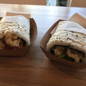 Pocket Sushi - Spicy tempura on the left and mango madness on the right - Sushi Bars Near Me - Pleasanton, California Pocket Sushi - Spicy tempura on the left and mango madness on the right - Sushi Bars Near Me - Pleasanton, California