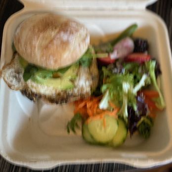 Dish Bistro - Giant veggie burger w fried egg and garden salad - Burgers Near Me - Mammoth Lakes, California Dish Bistro - Giant veggie burger w fried egg and garden salad - Burgers Near Me - Mammoth Lakes, California