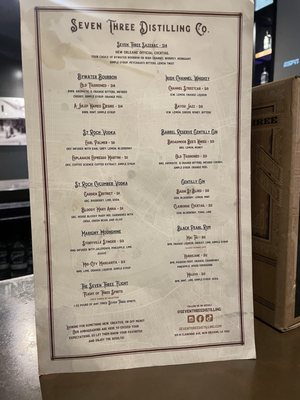 Menu photo 3 Seven Three Distilling New Orleans, LA Menu photo 3 Seven Three Distilling New Orleans, LA