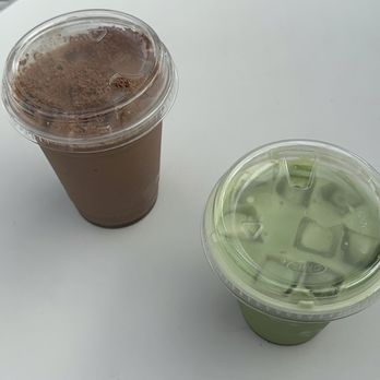 Café Dear Leon - Iced mocha latte and iced matcha latte w/ vanilla bean syrup - Cafes Near Me - Baltimore, Maryland Café Dear Leon - Iced mocha latte and iced matcha latte w/ vanilla bean syrup - Cafes Near Me - Baltimore, Maryland