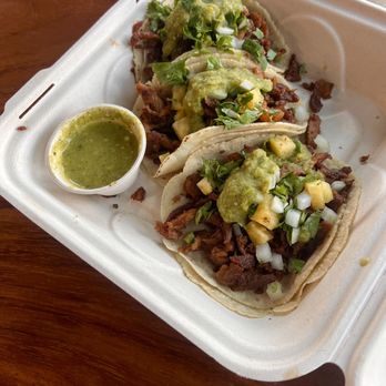 Rafelitos - 3 tacos Al pastor side of hot salsa - Tacos Near Me - Anchorage, Alaska Rafelitos - 3 tacos Al pastor side of hot salsa - Tacos Near Me - Anchorage, Alaska