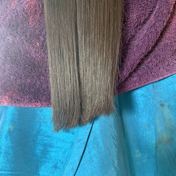 Red 115 - Hair cut by a guy at Aveda Flagstaff(maybe in his mid 50s). During a blowout a few months later I found out how uneven it was! - Hair Salons Near Me - Flagstaff, Arizona