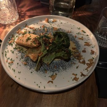 Grey Ghost - broccolini green curry. snap pea fresno. - American Near Me - Detroit, Michigan Grey Ghost - broccolini green curry. snap pea fresno. - American Near Me - Detroit, Michigan