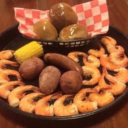 The Rib Cage - Boiled shrimp platter is yummy!!!
