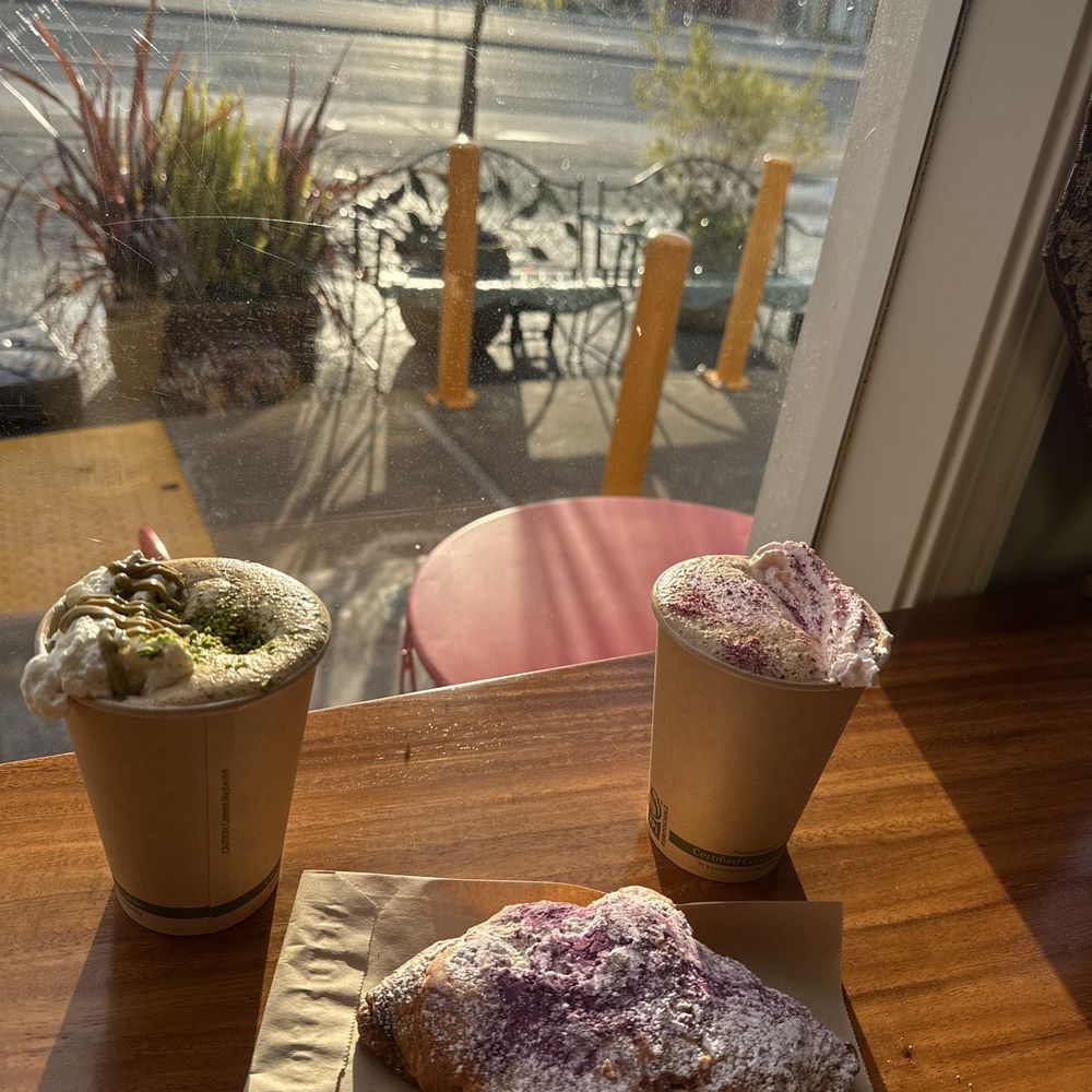 Zorek - Pistachio Latte , ube croissant - Cafes Near Me - San Bruno, California Zorek - Pistachio Latte , ube croissant - Cafes Near Me - San Bruno, California