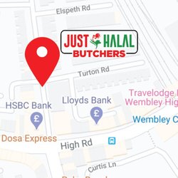 Just Halal Butchers - 2 Lancelot Parade, Wembley, Middlesex, London HA0 2AJ ( Side Road Of HSBC BANK on Wembley high road )