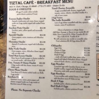 Tiztal Cafe - Menu - Breakfast & Brunch Near Me - Chicago, Illinois Tiztal Cafe - Menu - Breakfast & Brunch Near Me - Chicago, Illinois