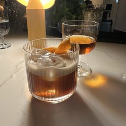 Carajillo and cherry paper plane Carajillo and cherry paper plane