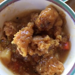 Wong's Chinese Kitchen & Oriental Shop - Pineapple chicken before digging into it...