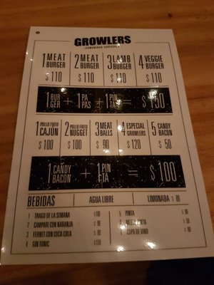 Menu photo 4 Growlers Buenos Aires, C