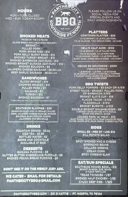 Menu photo 8 Panther City BBQ Fort Worth, TX Menu photo 8 Panther City BBQ Fort Worth, TX