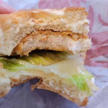 Wendy's - Cardboard. I mean, Crispy chicken sandwich - Fast Food Near Me - Gilbert, Arizona