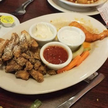 The Pasta House - App of Mt. Vesuvius and fried mushrooms. There was 4 chicken strips i just forgot to take the picture before - Italian Near Me - Saint Louis, Missouri The Pasta House - App of Mt. Vesuvius and fried mushrooms. There was 4 chicken strips i just forgot to take the picture before - Italian Near Me - Saint Louis, Missouri