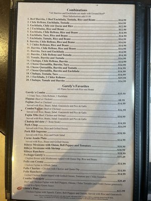 Menu photo 7 Garelys Mexican Restaurant Midland, TX