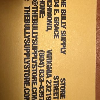 The Bully Supply Store - Business card - Pet Stores Near Me - Richmond, Virginia