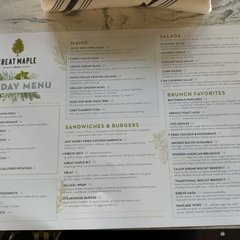 Great Maple - Menu - New American Near Me - Newport Beach, California Great Maple - Menu - New American Near Me - Newport Beach, California