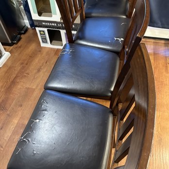Adrian's Upholstery - Before, cracked and embarrassing - Furniture Reupholstery Near Me - Hayward, California Adrian's Upholstery - Before, cracked and embarrassing - Furniture Reupholstery Near Me - Hayward, California