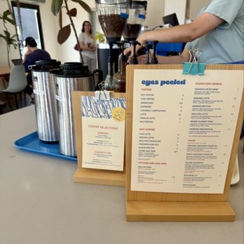 Eyes Peeled Coffee - Indoor menu - Coffee & Tea Near Me - Los Angeles, California Eyes Peeled Coffee - Indoor menu - Coffee & Tea Near Me - Los Angeles, California
