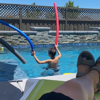 Premier Pools & Spas - Relaxing by our pool ! - Hot Tub & Pool Near Me - Salida, California