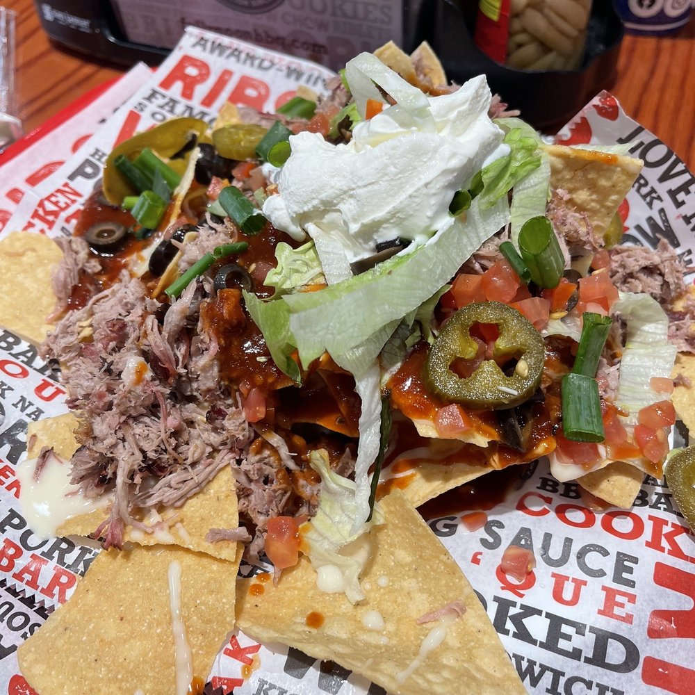 Full Moon Bar-B-Que - Pulled Pork Nachos - Barbeque Near Me - Montgomery, Alabama Full Moon Bar-B-Que - Pulled Pork Nachos - Barbeque Near Me - Montgomery, Alabama