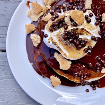 Grey Ghost - S'mores pancakes. STUPID-GOOD! - American Near Me - Detroit, Michigan Grey Ghost - S'mores pancakes. STUPID-GOOD! - American Near Me - Detroit, Michigan