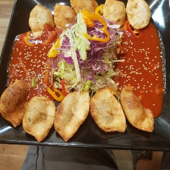 Daesung Korean Noodle - Deep fried mando with salad and dipping sauce - Korean Near Me - Flushing, New York Daesung Korean Noodle - Deep fried mando with salad and dipping sauce - Korean Near Me - Flushing, New York