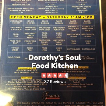 Dorothy's Soul Food Kitchen - Menu (not sure what the grid of food was for) - Soul Food Near Me - Baton Rouge, Louisiana Dorothy's Soul Food Kitchen - Menu (not sure what the grid of food was for) - Soul Food Near Me - Baton Rouge, Louisiana