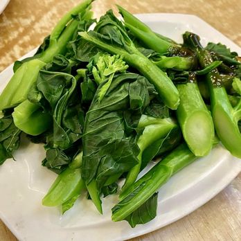 Crown Seafood Restaurant - Chinese Broccoli with Oyster Sauter - Dim Sum Near Me - Houston, Texas
