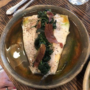 Esther's Kitchen - Trout was cooked perfectly and came with spinach and some crispy procuitto over the top - Italian Near Me - Las Vegas, Nevada