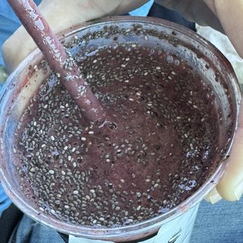 River Rock Roasting - Berry smoothie (added my own chia seeds) - Coffee & Tea Near Me - La Verkin, Utah River Rock Roasting - Berry smoothie (added my own chia seeds) - Coffee & Tea Near Me - La Verkin, Utah