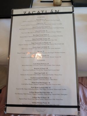 Menu photo 1 Zacatlán Restaurant Santa Fe, NM Menu photo 1 Zacatlán Restaurant Santa Fe, NM