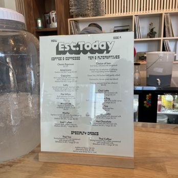 Established Today - Menu - Coffee & Tea Near Me - Los Angeles, California