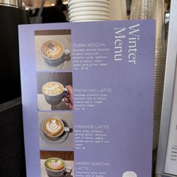 Winter menu