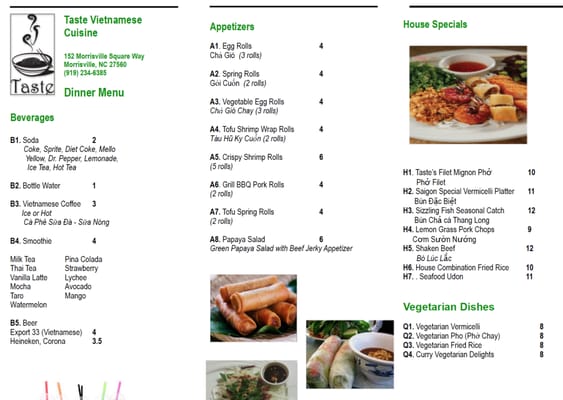Menu photo 8 Taste Vietnamese Cuisine Morrisville, NC Menu photo 8 Taste Vietnamese Cuisine Morrisville, NC