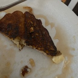 a half eaten plate of food