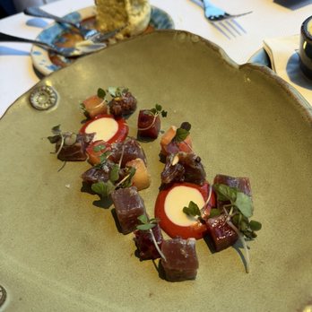 A.R. Valentien - Tuna Crudo - New American Near Me - La Jolla, California A.R. Valentien - Tuna Crudo - New American Near Me - La Jolla, California