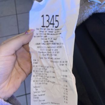 McDonald's - Receipt - Fast Food Near Me - Stevenson Ranch, California McDonald's - Receipt - Fast Food Near Me - Stevenson Ranch, California