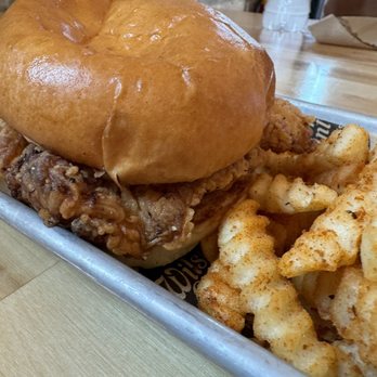 Wilson County Barbecue - Fried Chicken Sandwich with Barbecue Dusted Crinkle Cut Fries - Barbeque Near Me - Portland, Maine Wilson County Barbecue - Fried Chicken Sandwich with Barbecue Dusted Crinkle Cut Fries - Barbeque Near Me - Portland, Maine