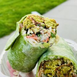 Delicia's Falafel - Falafel wrap. At their pop up in the Dublin's Farmer's Market