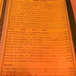 Les trois bonheurs - Menu