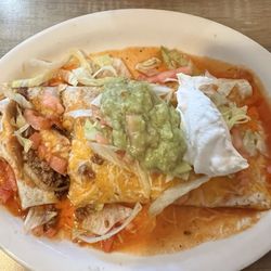 Ground beef deluxe burrito. It was excellent and the service was great too.