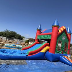 C.R.B. Jumpers - Mini combo wet waterslide  Moreno valley, Perris, Riverside, meninge, Beaumont (951)425-6480