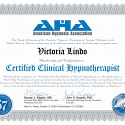 Personal Trance Formation Hypnotherapy - Certified Clinical Hypnotherapist