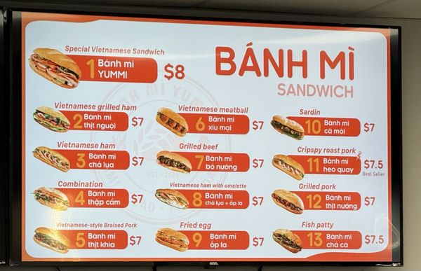 Menu photo 8 Banh Mi Yummi Clearwater, FL Menu photo 8 Banh Mi Yummi Clearwater, FL