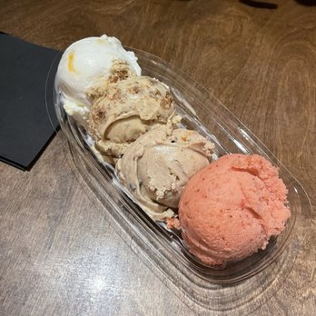Milkjam Creamery - Top to bottom: Uma, Sticky Toffee Pudding, Tea & Scones, and Liquid Cool - Ice Cream & Frozen Yogurt Near Me - Minneapolis, Minnesota