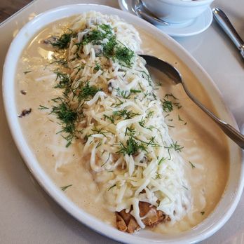 Kalinka Russian Cuisine - Savory chicken blintz - Russian Near Me - Glendale, California Kalinka Russian Cuisine - Savory chicken blintz - Russian Near Me - Glendale, California