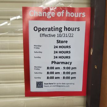 Walgreens - New pharmacy hours - Drugstores Near Me - Daly City, California